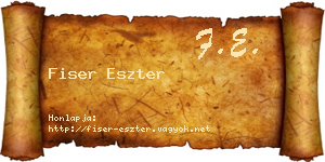 Fiser Eszter névjegykártya